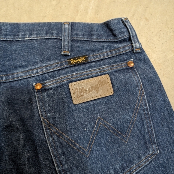 Wrangler 13MWZPW Men's 38x32 (36x32) Straight Blue Jeans Western - Picture 4 of 6